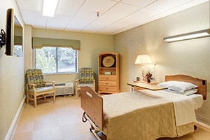 A private room at South hills Post Acute