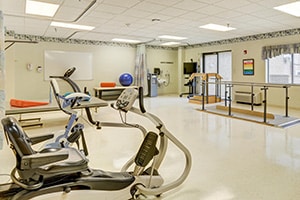 The rehab gym at South hills Post Acute