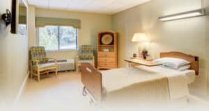 A patient's room at South Hills